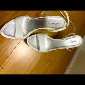 Charles David white wedges